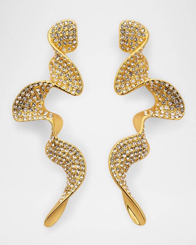Abstract Twist Drop Pierced Earrings